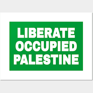 Liberate Occupied Palestine - White - Back Posters and Art